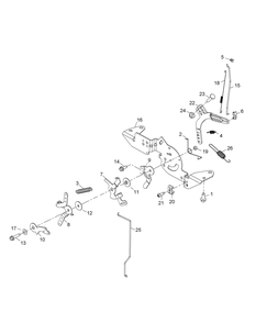 Kohler Kt745-3001 Engine Controls Diagram and Parts List for XT2-GX54KH (14A7A3CA010)(2015) Cub Cadet Lawn Tractor